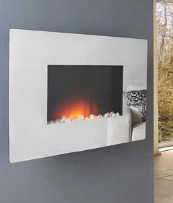 Katell Atlanta Mirrored Hang on the Wall Electric Fire